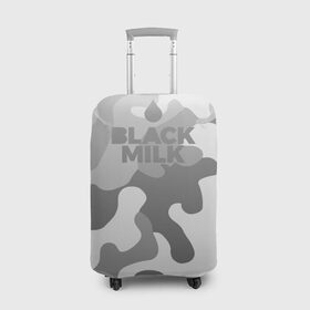 Чехол для чемодана 3D с принтом Black Milk Серый Камуфляж в Екатеринбурге, 86% полиэфир, 14% спандекс | двустороннее нанесение принта, прорези для ручек и колес | black milk | camo | camouflage | gray | pattern | камо | кмуфляж | серый | узор | черное молоко