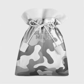 Подарочный 3D мешок с принтом Black Milk Серый Камуфляж в Екатеринбурге, 100% полиэстер | Размер: 29*39 см | Тематика изображения на принте: black milk | camo | camouflage | gray | pattern | камо | кмуфляж | серый | узор | черное молоко