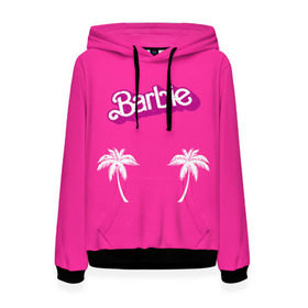 Женская толстовка 3D с принтом Barbie пальмы в Екатеринбурге, 100% полиэстер  | двухслойный капюшон со шнурком для регулировки, мягкие манжеты на рукавах и по низу толстовки, спереди карман-кенгуру с мягким внутренним слоем. | Тематика изображения на принте: badgirl | barbie | beach party | beaches | bride | crew | girl | girlfriends | henparty | pink | power | princess | real girls | superbride | team | девичник | для влюбленных | для подруг | замуж | море | невеста | отдых | пляж | пляжная вечеринка | подру