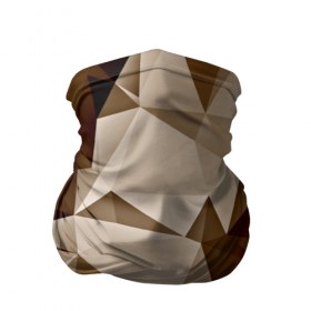 Бандана-труба 3D с принтом Brown geometry в Екатеринбурге, 100% полиэстер, ткань с особыми свойствами — Activecool | плотность 150‒180 г/м2; хорошо тянется, но сохраняет форму | abstraction | геометрия | грани | полигоны | текстура | треугольники