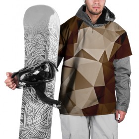 Накидка на куртку 3D с принтом Brown geometry в Екатеринбурге, 100% полиэстер |  | Тематика изображения на принте: abstraction | геометрия | грани | полигоны | текстура | треугольники