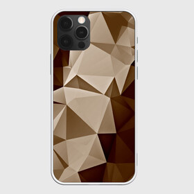 Чехол для iPhone 12 Pro Max с принтом Brown geometry в Екатеринбурге, Силикон |  | abstraction | геометрия | грани | полигоны | текстура | треугольники