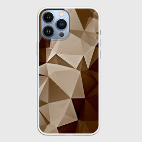 Чехол для iPhone 13 Pro Max с принтом Brown geometry в Екатеринбурге,  |  | abstraction | геометрия | грани | полигоны | текстура | треугольники