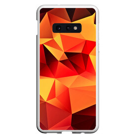 Чехол для Samsung S10E с принтом Abstraction color в Екатеринбурге, Силикон | Область печати: задняя сторона чехла, без боковых панелей | 3d | abstraction | абстракция | геометрия | грани | изгиб | линии | полигоны | полосы | розовый | сочетания | текстура | треугольники