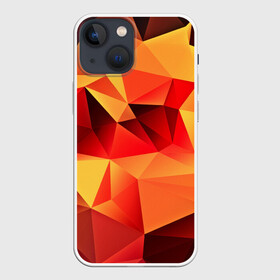 Чехол для iPhone 13 mini с принтом Abstraction color в Екатеринбурге,  |  | 3d | abstraction | абстракция | геометрия | грани | изгиб | линии | полигоны | полосы | розовый | сочетания | текстура | треугольники