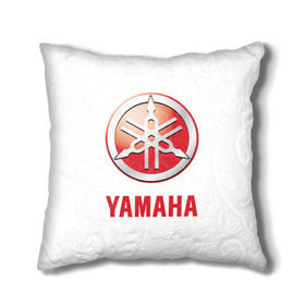 Подушка 3D с принтом Yamaha в Екатеринбурге, наволочка – 100% полиэстер, наполнитель – холлофайбер (легкий наполнитель, не вызывает аллергию). | состоит из подушки и наволочки. Наволочка на молнии, легко снимается для стирки | brand | car | japanese | logo | motorcycle | sign | yamaha | автомобиль | знак | логотип | марка | мотоцикл | ямаха | японская