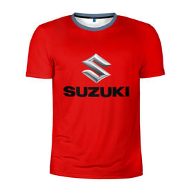 Мужская футболка 3D спортивная с принтом Suzuki в Екатеринбурге, 100% полиэстер с улучшенными характеристиками | приталенный силуэт, круглая горловина, широкие плечи, сужается к линии бедра | Тематика изображения на принте: марка | машина | сузуки | япония
