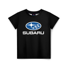 Детская футболка 3D с принтом Subaru в Екатеринбурге, 100% гипоаллергенный полиэфир | прямой крой, круглый вырез горловины, длина до линии бедер, чуть спущенное плечо, ткань немного тянется | subaru | автомобиль | марка | машина | субару
