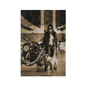 Обложка для паспорта матовая кожа с принтом Bulldog Yamaha в Екатеринбурге, натуральная матовая кожа | размер 19,3 х 13,7 см; прозрачные пластиковые крепления | brand | bulldog yamaha bt1100 bulldog | car | chain | dog | english | flag | girl | japanese | logo | motorcycle | sign | yamaha | автомобиль | английский | девушка | знак | логотип | марка | мотоцикл | собака | флаг | цепи | ямаха | японская