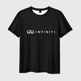 Мужская футболка 3D с принтом Infiniti в Екатеринбурге, 100% полиэфир | прямой крой, круглый вырез горловины, длина до линии бедер | авто | инфинити | марка | машина