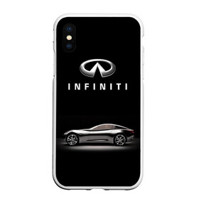 Чехол для iPhone XS Max матовый с принтом Infiniti в Екатеринбурге, Силикон | Область печати: задняя сторона чехла, без боковых панелей | Тематика изображения на принте: авто | инфинити | марка | машина