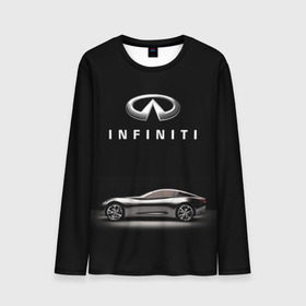 Мужской лонгслив 3D с принтом Infiniti в Екатеринбурге, 100% полиэстер | длинные рукава, круглый вырез горловины, полуприлегающий силуэт | авто | инфинити | марка | машина