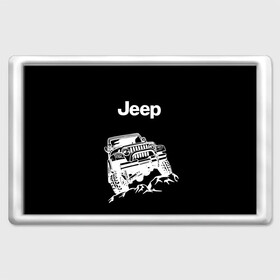 Магнит 45*70 с принтом Jeep в Екатеринбурге, Пластик | Размер: 78*52 мм; Размер печати: 70*45 | Тематика изображения на принте: автомобиль | джип | марка | машина
