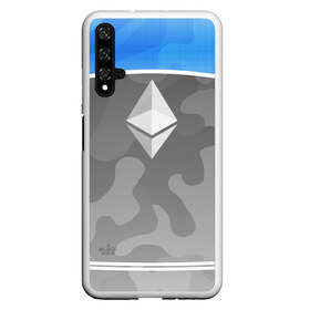 Чехол для Honor 20 с принтом Black Milk Ethereum - Эфириум в Екатеринбурге, Силикон | Область печати: задняя сторона чехла, без боковых панелей | Тематика изображения на принте: black milk | ethereum | etherium | litecoin | крипта | крипто | криптовалюта | лайткоин | майнер | майнинг | эфир