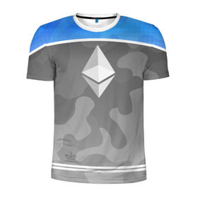 Мужская футболка 3D спортивная с принтом Black Milk Ethereum - Эфириум в Екатеринбурге, 100% полиэстер с улучшенными характеристиками | приталенный силуэт, круглая горловина, широкие плечи, сужается к линии бедра | black milk | ethereum | etherium | litecoin | крипта | крипто | криптовалюта | лайткоин | майнер | майнинг | эфир