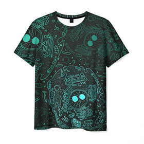 Мужская футболка 3D с принтом Клетки в Екатеринбурге, 100% полиэфир | прямой крой, круглый вырез горловины, длина до линии бедер | doctor | биология | врач | деление | доктор | клетки | медик | медицина