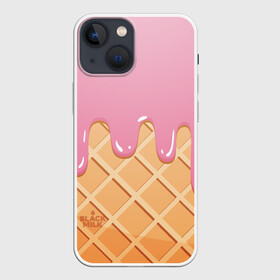 Чехол для iPhone 13 mini с принтом Black Milk Мороженое Стаканчик в Екатеринбурге,  |  | ice cream | мороженое | рожок | стаканчик | эскимо
