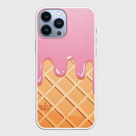 Чехол для iPhone 13 Pro Max с принтом Black Milk Мороженое Стаканчик в Екатеринбурге,  |  | ice cream | мороженое | рожок | стаканчик | эскимо