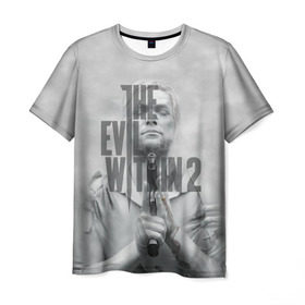 Мужская футболка 3D с принтом The Evil Within 2 в Екатеринбурге, 100% полиэфир | прямой крой, круглый вырез горловины, длина до линии бедер | evil | horror | зло | игра | хоррор