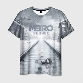 Мужская футболка 3D с принтом METRO: Exodus в Екатеринбурге, 100% полиэфир | прямой крой, круглый вырез горловины, длина до линии бедер | horror | metro | metro 2033 | redux | игра | метро | хоррор