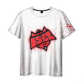Мужская футболка 3D с принтом cs:go - HellRaisers (White collection) в Екатеринбурге, 100% полиэфир | прямой крой, круглый вырез горловины, длина до линии бедер | cs go | hellraisers | кс го | хеллрейзерс