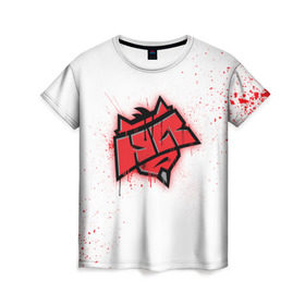 Женская футболка 3D с принтом cs:go - HellRaisers (White collection) в Екатеринбурге, 100% полиэфир ( синтетическое хлопкоподобное полотно) | прямой крой, круглый вырез горловины, длина до линии бедер | cs go | hellraisers | кс го | хеллрейзерс