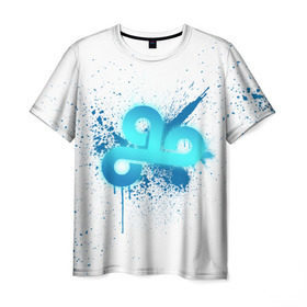 Мужская футболка 3D с принтом cs:go - Cloud9 (White collection) в Екатеринбурге, 100% полиэфир | прямой крой, круглый вырез горловины, длина до линии бедер | 0x000000123 | cloud9 | cs go | white | кс го