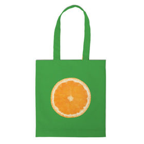 Сумка 3D повседневная с принтом Низкополигональный апельсин в Екатеринбурге, 100% полиэстер | Плотность: 200 г/м2; Размер: 34×35 см; Высота лямок: 30 см | lowpoly | polygonal | апельсин | зеленый | оранджевый | полигон | полигональный | полигоны | яркий