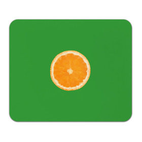 Коврик прямоугольный с принтом Низкополигональный апельсин в Екатеринбурге, натуральный каучук | размер 230 х 185 мм; запечатка лицевой стороны | lowpoly | polygonal | апельсин | зеленый | оранджевый | полигон | полигональный | полигоны | яркий