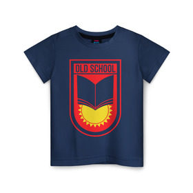 Детская футболка хлопок с принтом Старая школа (красный) в Екатеринбурге, 100% хлопок | круглый вырез горловины, полуприлегающий силуэт, длина до линии бедер | учащийся | ученик | школа | школьник