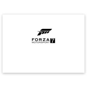 Поздравительная открытка с принтом FORZA 7 в Екатеринбурге, 100% бумага | плотность бумаги 280 г/м2, матовая, на обратной стороне линовка и место для марки
 | Тематика изображения на принте: car | crew | dirt | flatout | grid | need | nfs | race | speed | гонки | машина | скорость