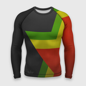 Мужской рашгард 3D с принтом Black Milk Black Rasta Star в Екатеринбурге,  |  | 420 | black milk | bob marley | buds | color | jamaica | rasta | rastaman | snoop dogg | star | tricolor | боб марли | бошки | раста | триколор