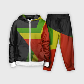 Детский костюм 3D с принтом Black Milk Black Rasta Star в Екатеринбурге,  |  | 420 | black milk | bob marley | buds | color | jamaica | rasta | rastaman | snoop dogg | star | tricolor | боб марли | бошки | раста | триколор