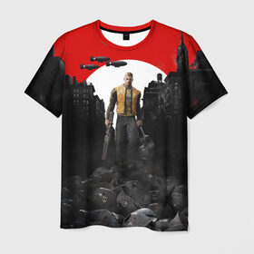 Мужская футболка 3D с принтом Wolfenstein 2: The New Colossu в Екатеринбурге, 100% полиэфир | прямой крой, круглый вырез горловины, длина до линии бедер | wolfenstein | война | вольфенштайн