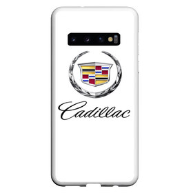 Чехол для Samsung Galaxy S10 с принтом Cadillac в Екатеринбурге, Силикон | Область печати: задняя сторона чехла, без боковых панелей | Тематика изображения на принте: авто | кадиллак | марка | машина