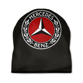 Шапка 3D с принтом Mercedes-Benz в Екатеринбурге, 100% полиэстер | универсальный размер, печать по всей поверхности изделия | car | germany | logo | make | mercedes benz | автомобиль | германия | логотип | марка | мерседес бенц