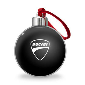 Ёлочный шар с принтом Ducati в Екатеринбурге, Пластик | Диаметр: 77 мм | авто | дукати | марка | машина