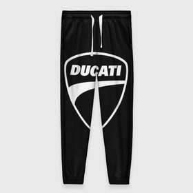 Женские брюки 3D с принтом Ducati в Екатеринбурге, полиэстер 100% | прямой крой, два кармана без застежек по бокам, с мягкой трикотажной резинкой на поясе и по низу штанин. В поясе для дополнительного комфорта — широкие завязки | авто | дукати | марка | машина