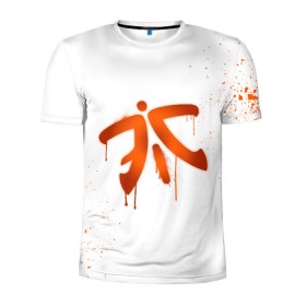 Мужская футболка 3D спортивная с принтом cs:go - Fnatic (White collection) в Екатеринбурге, 100% полиэстер с улучшенными характеристиками | приталенный силуэт, круглая горловина, широкие плечи, сужается к линии бедра | Тематика изображения на принте: cs go | fnatic | кс го | фнатик