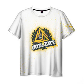 Мужская футболка 3D с принтом cs:go - Godsent (White collection) в Екатеринбурге, 100% полиэфир | прямой крой, круглый вырез горловины, длина до линии бедер | 