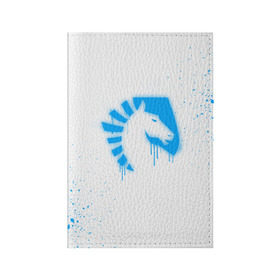 Обложка для паспорта матовая кожа с принтом cs:go - Liquid team (White collection) в Екатеринбурге, натуральная матовая кожа | размер 19,3 х 13,7 см; прозрачные пластиковые крепления | Тематика изображения на принте: 0x000000123 | cs go | liquid | white | кс го | ликвид