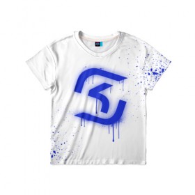 Детская футболка 3D с принтом cs:go - SK Gaming (White collection) в Екатеринбурге, 100% гипоаллергенный полиэфир | прямой крой, круглый вырез горловины, длина до линии бедер, чуть спущенное плечо, ткань немного тянется | 0x000000123 | cs go | sk | white | кс го