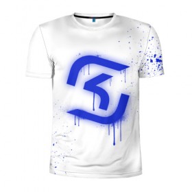 Мужская футболка 3D спортивная с принтом cs:go - SK Gaming (White collection) в Екатеринбурге, 100% полиэстер с улучшенными характеристиками | приталенный силуэт, круглая горловина, широкие плечи, сужается к линии бедра | 0x000000123 | cs go | sk | white | кс го