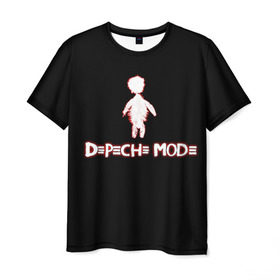 Мужская футболка 3D с принтом DM: Playing the angel в Екатеринбурге, 100% полиэфир | прямой крой, круглый вырез горловины, длина до линии бедер | depeche mode