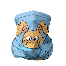Бандана-труба 3D с принтом Кролик в Екатеринбурге, 100% полиэстер, ткань с особыми свойствами — Activecool | плотность 150‒180 г/м2; хорошо тянется, но сохраняет форму | животные | зайчик | заяц | кролик