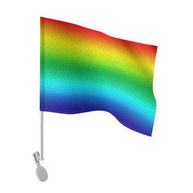 Флаг для автомобиля с принтом Радуга (Витражный Градиент) в Екатеринбурге, 100% полиэстер | Размер: 30*21 см | gradient | rainbow | витраж | градиент | радуга