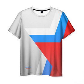Мужская футболка 3D с принтом Звезда России в Екатеринбурге, 100% полиэфир | прямой крой, круглый вырез горловины, длина до линии бедер | flag | russia | russian | star | ussr | звезда | камуфляж | милитари | мода | патриотизм | россия | русский | спорт | ссср | стиль | флаг