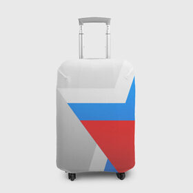 Чехол для чемодана 3D с принтом Звезда России в Екатеринбурге, 86% полиэфир, 14% спандекс | двустороннее нанесение принта, прорези для ручек и колес | flag | russia | russian | star | ussr | звезда | камуфляж | милитари | мода | патриотизм | россия | русский | спорт | ссср | стиль | флаг