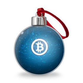 Ёлочный шар с принтом Bitcoin Blue - Биткоин в Екатеринбурге, Пластик | Диаметр: 77 мм | bitcoin | ethereum | litecoin | биткоин | интернет | крипта | криптовалюта | лайткоин | майнинг | технологии | эфир