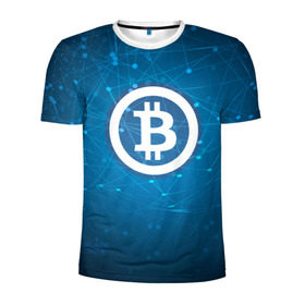 Мужская футболка 3D спортивная с принтом Bitcoin Blue - Биткоин в Екатеринбурге, 100% полиэстер с улучшенными характеристиками | приталенный силуэт, круглая горловина, широкие плечи, сужается к линии бедра | bitcoin | ethereum | litecoin | биткоин | интернет | крипта | криптовалюта | лайткоин | майнинг | технологии | эфир